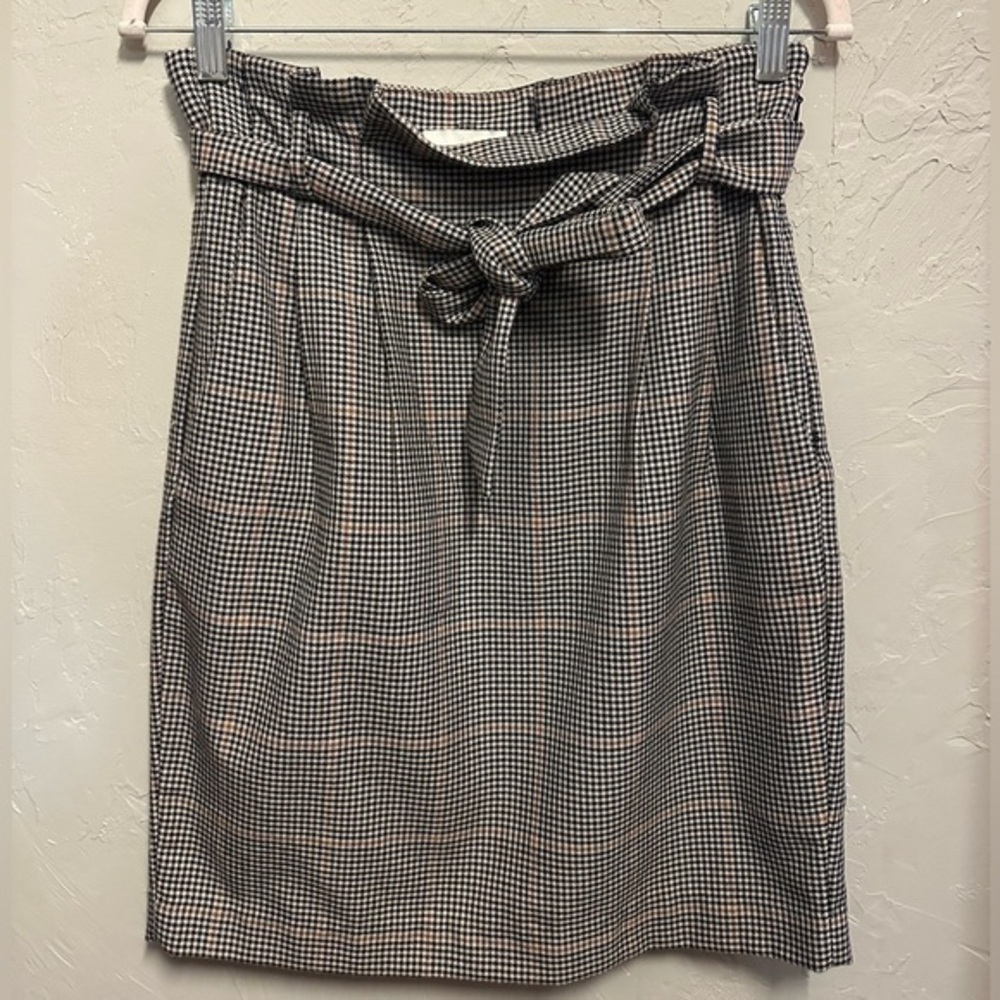 Black and Brown H&M Houndstooth Work Skirt - size US 4